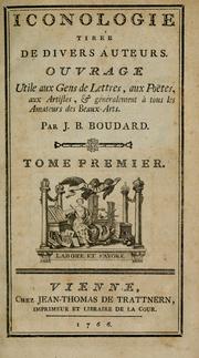 Cover of: Iconologie tirée de divers auteurs. | Jean-Baptiste Boudard