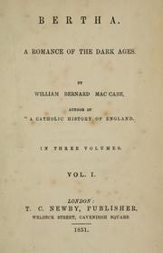 Cover of: Bertha by William Bernard MacCabe