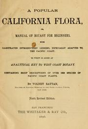 Cover of: A popular California flora by Volney Rattan