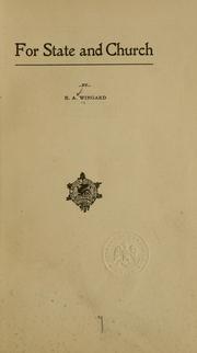 Cover of: For state and church
