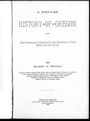 Cover of: A popular history of Oregon: from the discovery of America to the admission of the state into the union