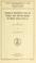 Cover of: Trends in different types of public and private relief in urban areas, 1929-1935