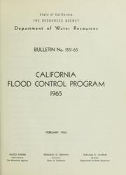 Cover of: California flood control program 1965. by California. Dept. of Water Resources.