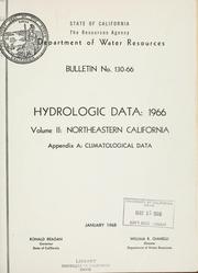 Cover of: Hydrologic data, 1966. by California. Dept. of Water Resources.