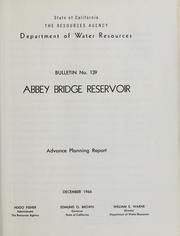 Cover of: Abbey Bridge reservoir | California. Dept. of Water Resources.