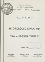 Cover of: Hydrologic data, 1964. by California. Dept. of Water Resources.