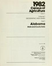Cover of: 1982 census of agriculture. by 