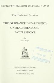 Cover of: Ordnance Department: on beachhead and battlefront
