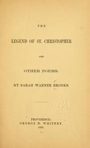 The legend of St. Christopher and other poems by Brooks, Sarah Warner