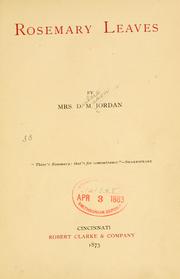 Cover of: Rosemary leaves