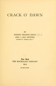 Cover of: Crack o' dawn