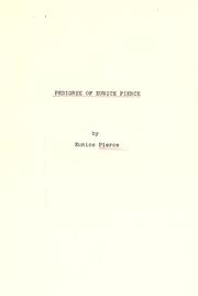 Cover of: Pedigree of Eunice Pierce, 1775-1849 | 