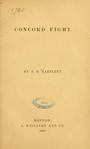 Cover of: Concord fight. by S. R. Bartlett