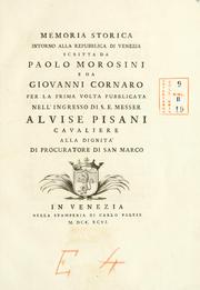 Cover of: Memoria storica intorno alla Repubblica di Venezia by Paolo Morosini