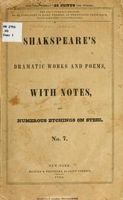Cover of: Shakespeare's Dramatic Works and Poems, with Notes, Numerous Etchings on Steel by William Shakespeare