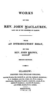 Cover of: Works of the Rev. John Maclaurin