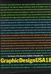 Cover of: Graphic design USA:18: the annual of the American Institute of Graphic Arts
