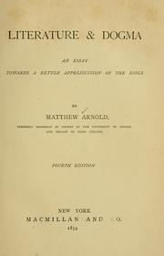 Cover of: Literature & dogma by Matthew Arnold