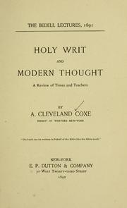 Cover of: Holy writ and modern thought: a review of times and teachers.