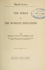 Cover of: The Bible in the world's education