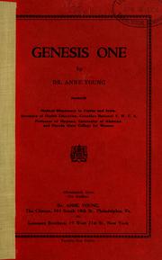 Cover of: Genesis one.