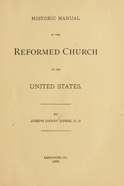 Cover of: Historical manual of the Reformed church in the United States.