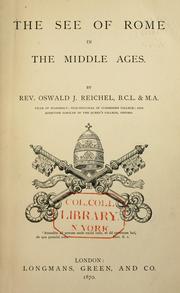 Cover of: The See of Rome in the Middle Ages.