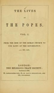 Cover of: The lives of the popes.