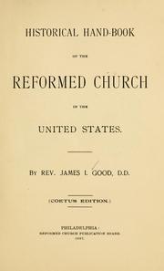 Cover of: Historical hand-book of the reformed church in the United States.