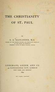 Cover of: Christianity of St. Paul.