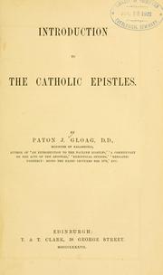 Cover of: Introduction to the Catholic Epistles...