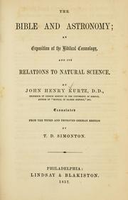 Cover of: Bible and astronomy