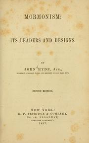 Cover of: Mormonism: its leaders and designs.