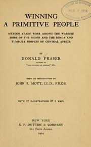 Cover of: Winning a primitive people by Fraser, Donald