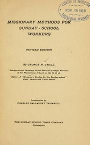 Cover of: Missionary methods for Sunday-school workers