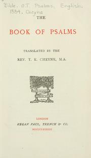 Cover of: The book of Psalms