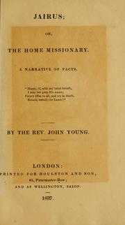 Cover of: Jairus: or, the home missionary, a narrative of facts