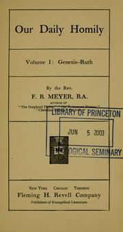 Cover of: Our daily homily by Meyer, F. B.