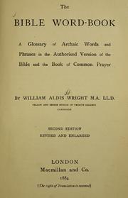 Cover of: The Bible word-book by William Aldis Wright