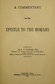 Cover of: commentary on the Epistle to the Romans ...