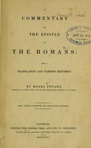 Cover of: A commentary on the Epistle to the Romans by Moses Stuart