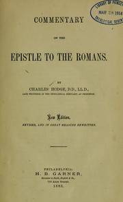Cover of: Commentary on the Epistle to the Romans. by Christoph Ernst Luthardt