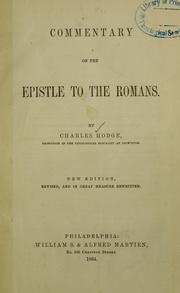 Cover of: A commentary on the Epistle to the Romans ... by Christoph Ernst Luthardt