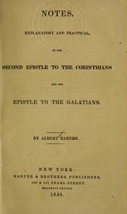 Cover of: Notes, explanatory and practical by Albert Barnes