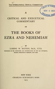 Cover of: A critical and exegetical commentary on the books of Ezra and Nehemiah