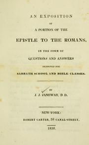 Cover of: An exposition of a portion of the Epistle to the Romans