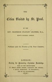 Cover of: cities visited by St. Paul ...