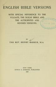 Cover of: English Bible versions | Barker, Henry