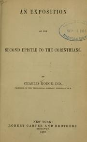 Cover of: An exposition of the second epistle to the Corinthians by Christoph Ernst Luthardt
