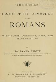 Cover of: Epistle of Paul the Apostle to the Romans: with notes, comments, maps, and illustrations ...